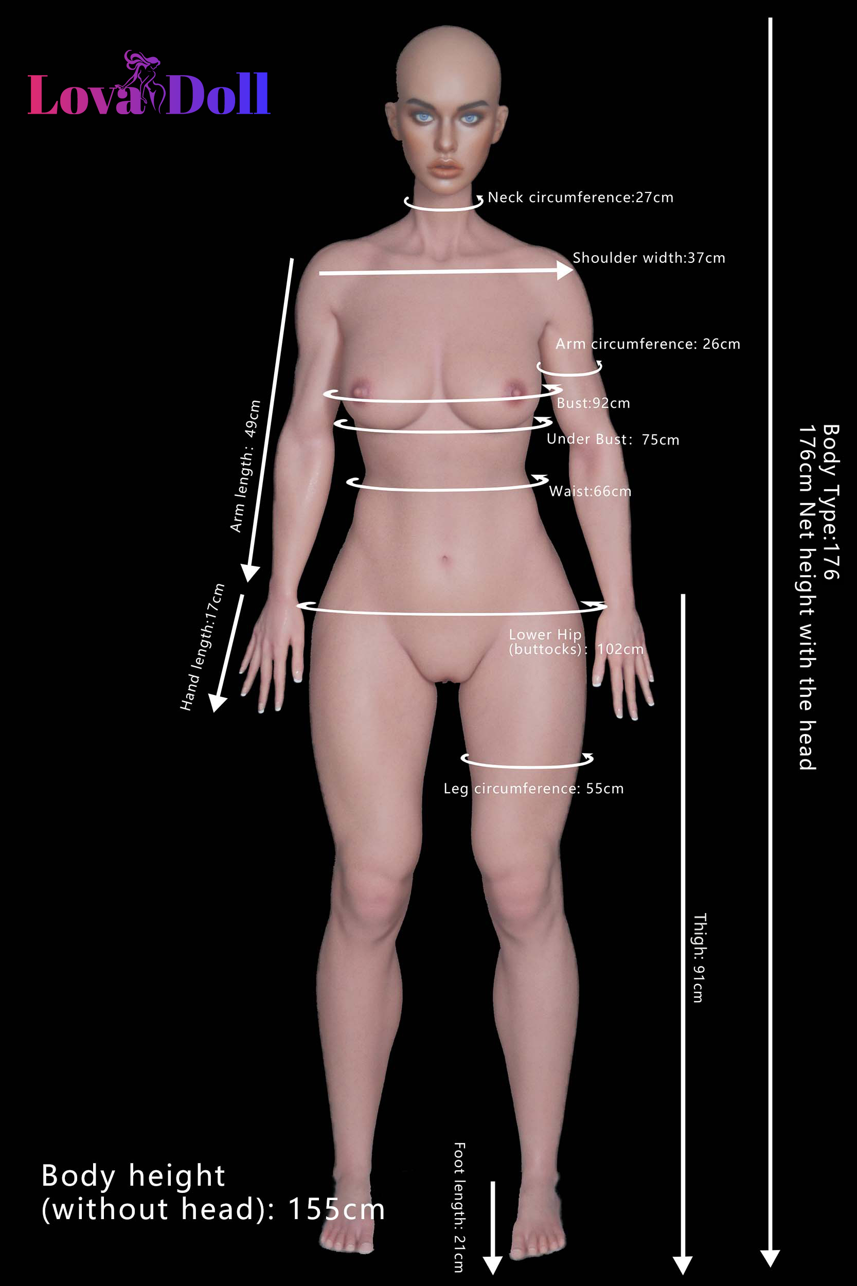 Azure Fury Silicone Full Body Adult from LovaDoll