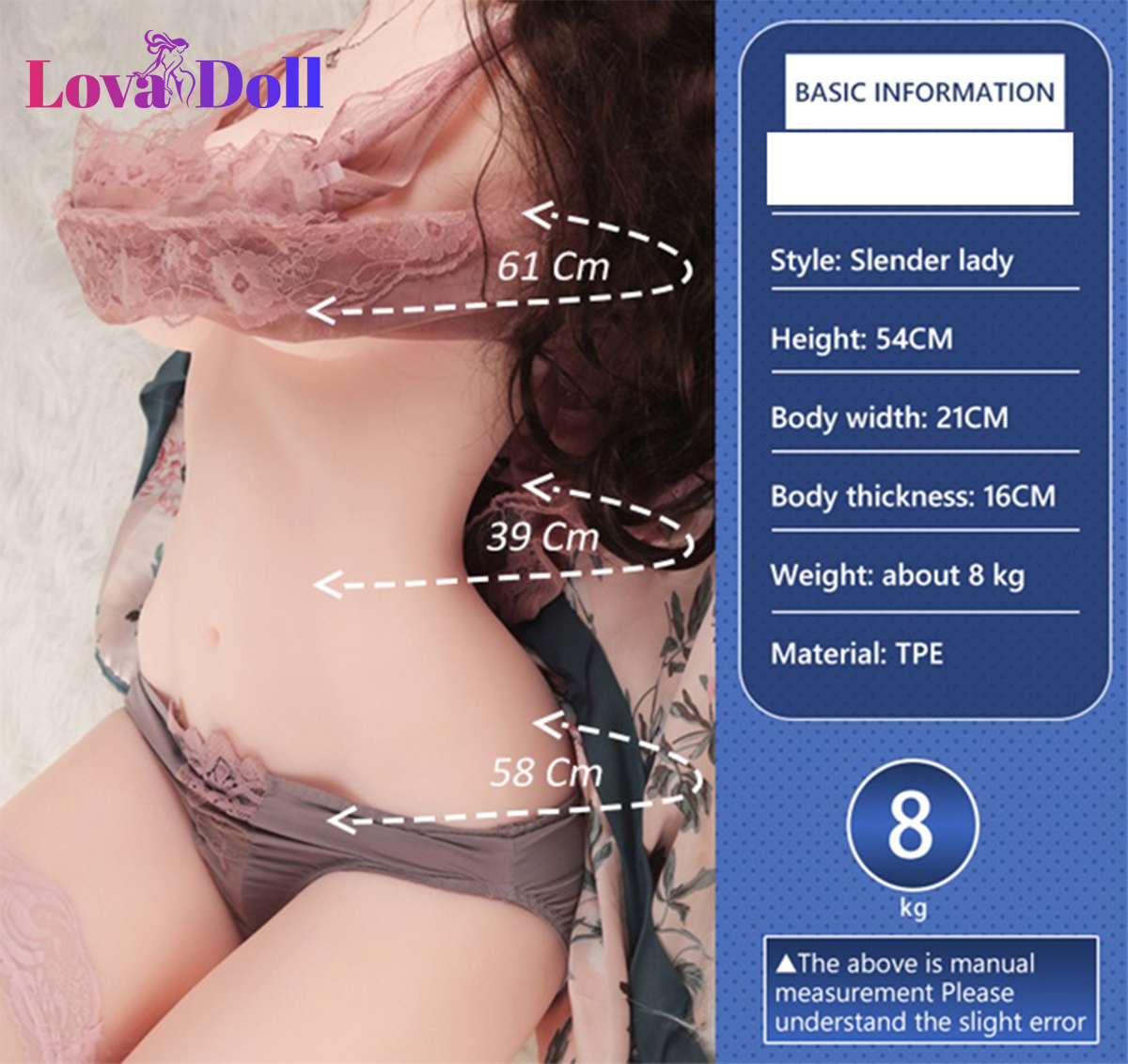 Obsidian Veil Torso 55cm TPE Torso Adult Doll from LovaDoll