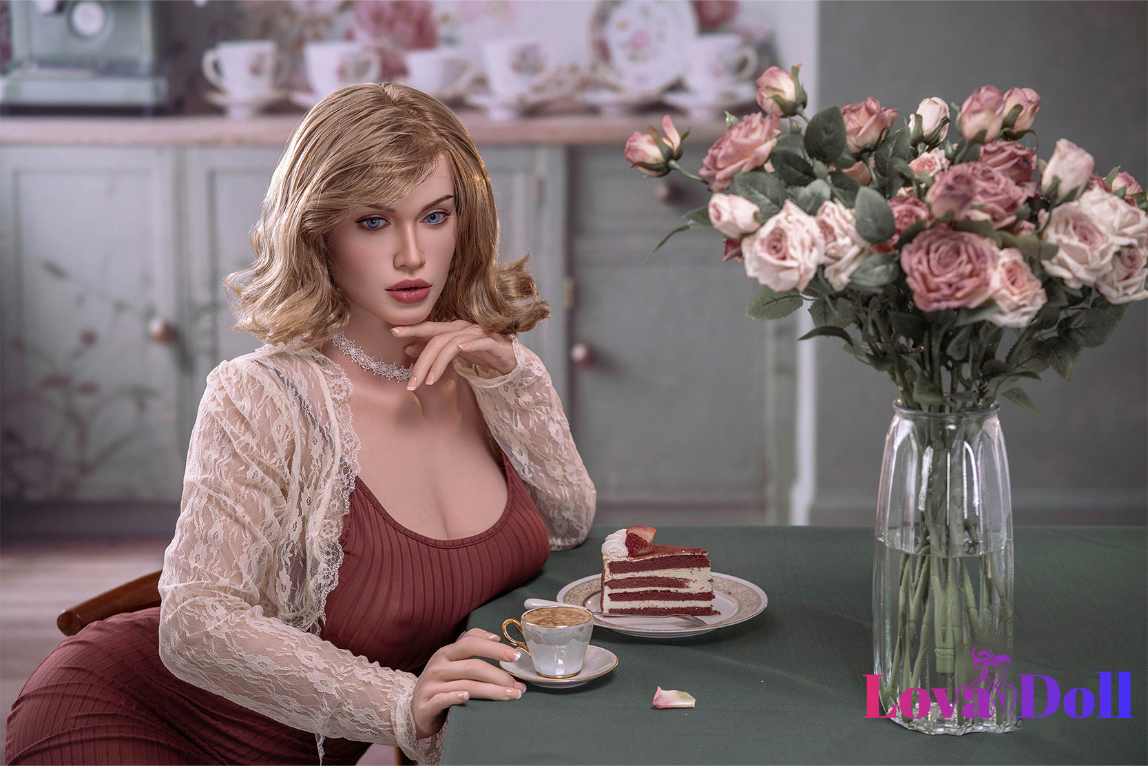 Premium adult silicone sex doll Lana 174cm measurements 100-66-98